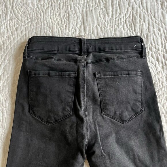 L'agence Womens Jeans Black Margot High Rise Ankle Skinny Coated Size 25 - Picture 5 of 6